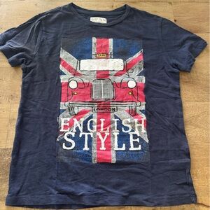 Zara Blue London Graphic Tee size 9 / 10 years